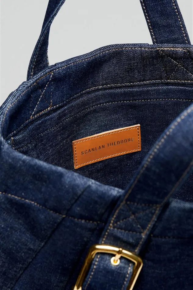 Denim Women Scanlan Theodore TAILORED DENIM TOTE Indigob Denim Women Scanlan Theodore TAILORED DENIM TOTE Indigob