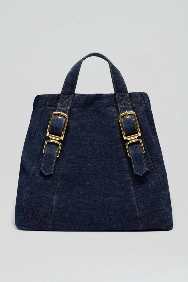 Denim Women Scanlan Theodore TAILORED DENIM TOTE Indigob Denim Women Scanlan Theodore TAILORED DENIM TOTE Indigob
