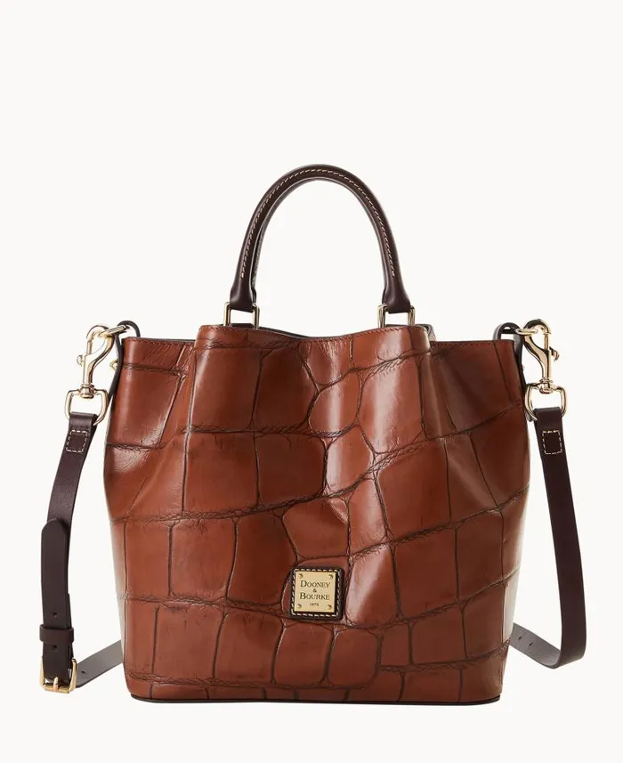 Denison Small Barlow Cognac Woman Dooney and Bourke Satchels