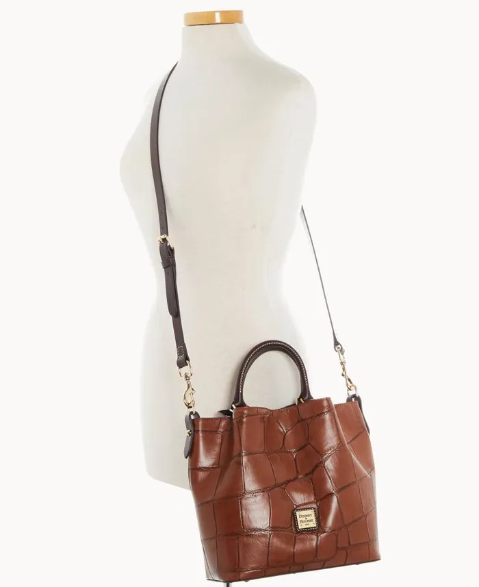 Denison Small Barlow Cognac Woman Dooney and Bourke Satchels Denison Small Barlow Cognac Woman Dooney and Bourke Satchels