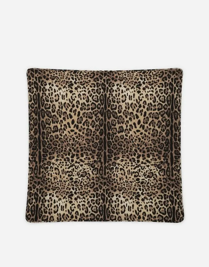 Dolce and Gabbana Accessories And Baby Carriers Children Cotton Jersey Blanket With Leopard Print Multicolor Dolce and Gabbana Accessories And Baby Carriers Children Cotton Jersey Blanket With Leopard Print Multicolor