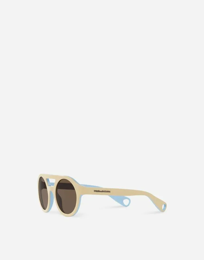 Dolce and Gabbana Accessories Children Mimmo Sunglasses Beige And Light Blue Dolce and Gabbana Accessories Children Mimmo Sunglasses Beige And Light Blue