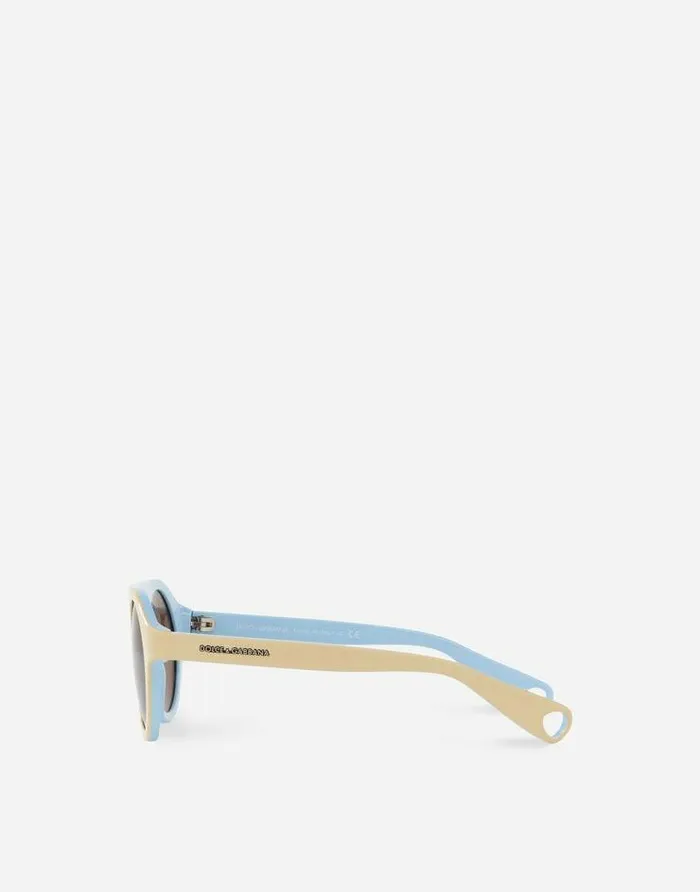 Dolce and Gabbana Accessories Children Mimmo Sunglasses Beige And Light Blue Dolce and Gabbana Accessories Children Mimmo Sunglasses Beige And Light Blue