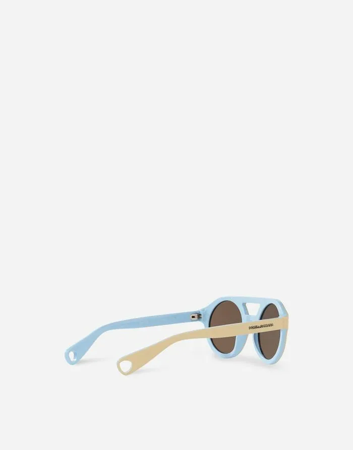 Dolce and Gabbana Accessories Children Mimmo Sunglasses Beige And Light Blue Dolce and Gabbana Accessories Children Mimmo Sunglasses Beige And Light Blue