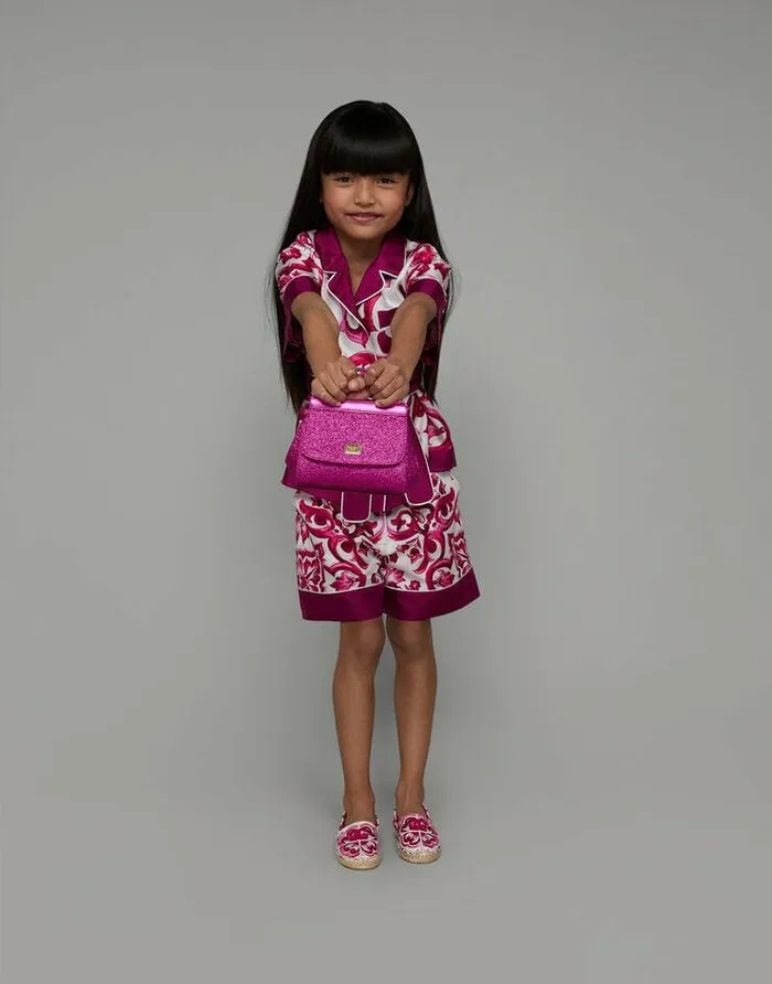 Dolce and Gabbana Accessories Children Mini Sicily Handbag Fuchsia Dolce and Gabbana Accessories Children Mini Sicily Handbag Fuchsia