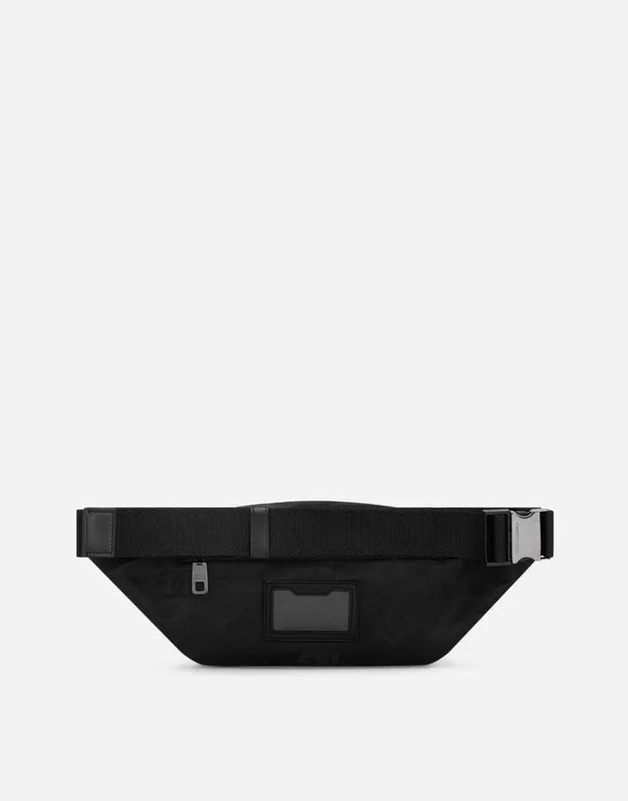 Dolce and Gabbana Backpacks And Fanny Packs Men Small Nylon Belt Bag With Logo Black Dolce and Gabbana Backpacks And Fanny Packs Men Small Nylon Belt Bag With Logo Black