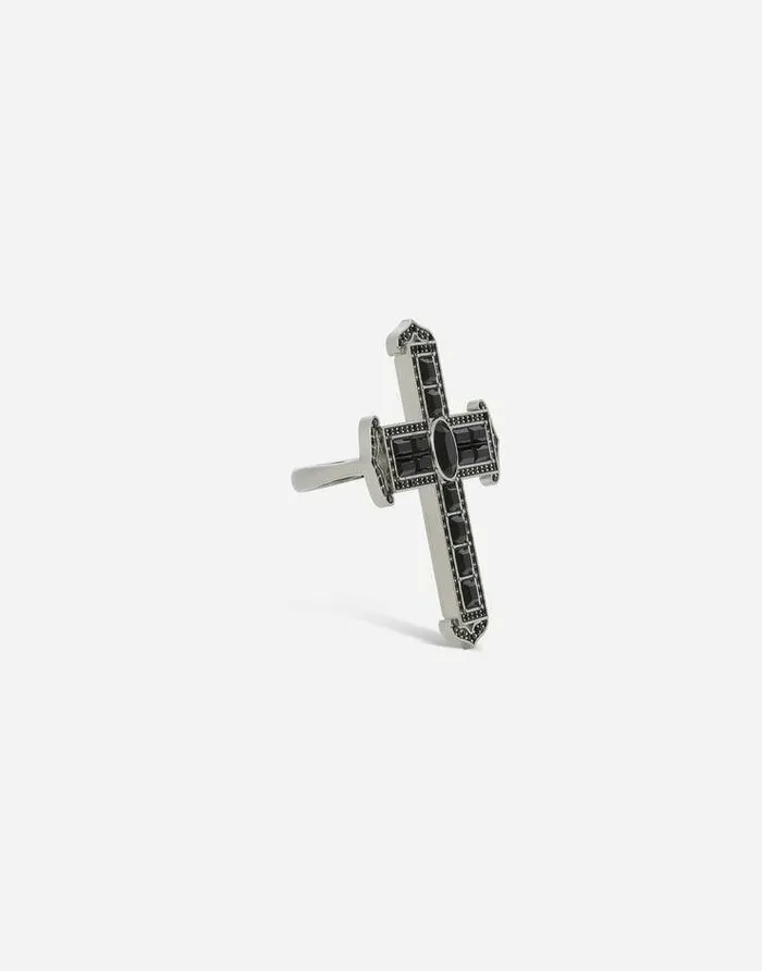Dolce and Gabbana Bijoux Women KIM DOLCEandGABBANA Cross Ring With Rhinestones Black Dolce and Gabbana Bijoux Women KIM DOLCEandGABBANA Cross Ring With Rhinestones Black