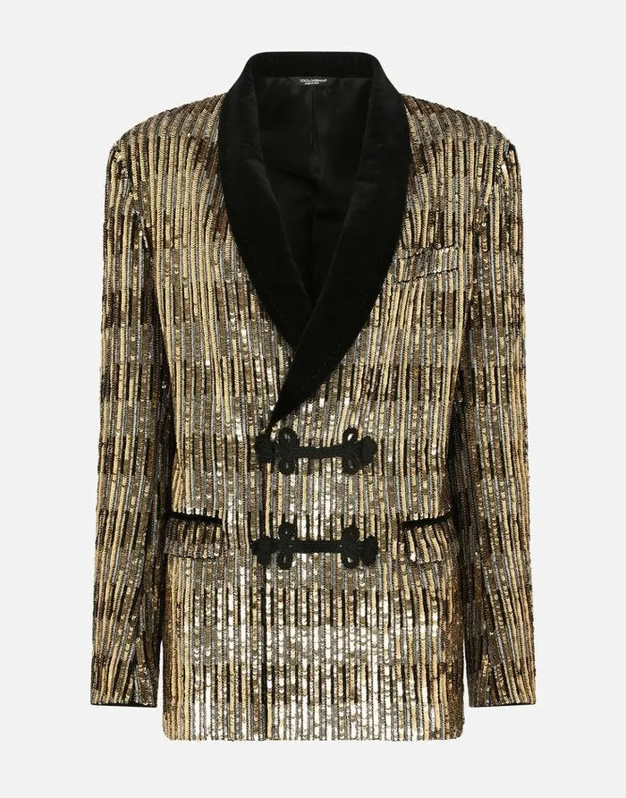 Dolce and Gabbana Blazers Women Sequined Jacket With Toggle Fastenings Multicolor Dolce and Gabbana Blazers Women Sequined Jacket With Toggle Fastenings Multicolor