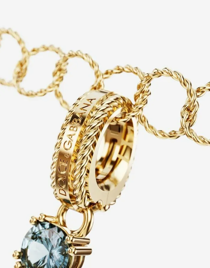 Dolce and Gabbana Charms Women Rainbow Alphabet L 18 Kt Yellow Gold Charm With Multicolor Fine Gems Gold Dolce and Gabbana Charms Women Rainbow Alphabet L 18 Kt Yellow Gold Charm With Multicolor Fine Gems Gold