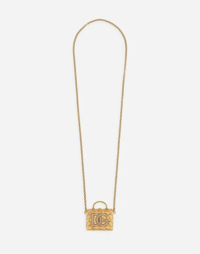 Dolce and Gabbana Clutches Mini And Micro Bags Women Vintage Brass DG Necklace Gold Dolce and Gabbana Clutches Mini And Micro Bags Women Vintage Brass DG Necklace Gold
