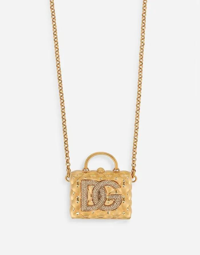 Dolce and Gabbana Clutches Mini And Micro Bags Women Vintage Brass DG Necklace Gold Dolce and Gabbana Clutches Mini And Micro Bags Women Vintage Brass DG Necklace Gold