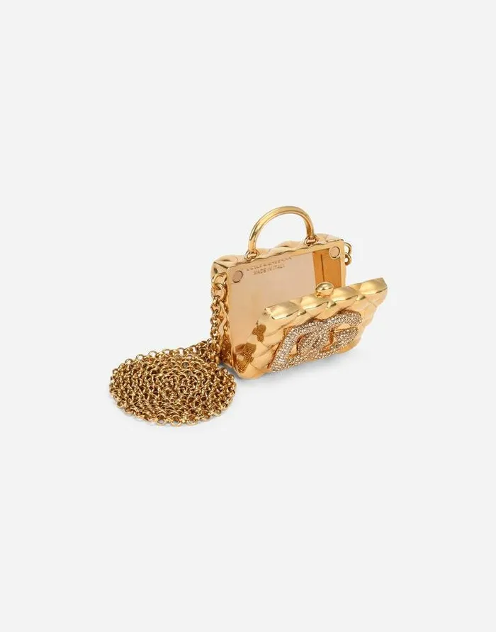 Dolce and Gabbana Clutches Mini And Micro Bags Women Vintage Brass DG Necklace Gold Dolce and Gabbana Clutches Mini And Micro Bags Women Vintage Brass DG Necklace Gold