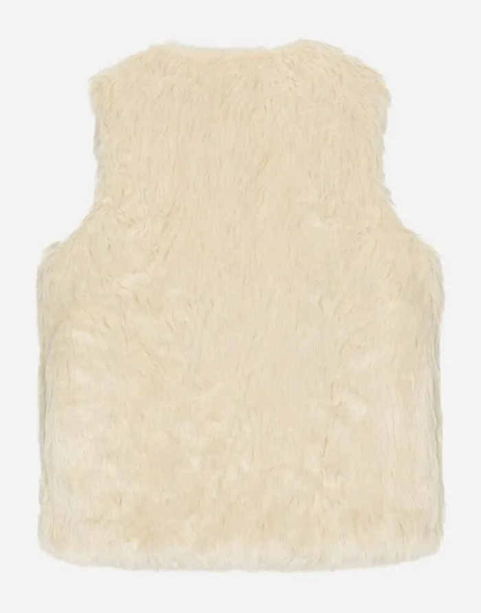Dolce and Gabbana Coats And Jackets Children Faux Fur Gilet White Dolce and Gabbana Coats And Jackets Children Faux Fur Gilet White