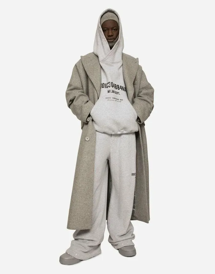 Dolce and Gabbana Coats And Jackets Men Deconstructed Singlebreasted Wool Coat Grey Dolce and Gabbana Coats And Jackets Men Deconstructed Singlebreasted Wool Coat Grey