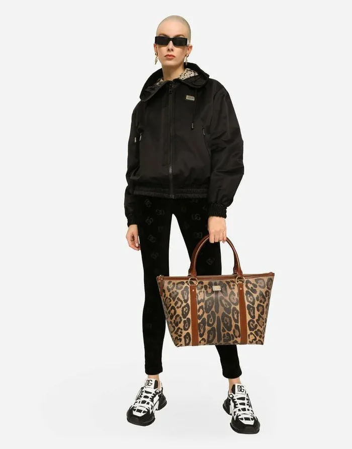 Dolce and Gabbana Coats And Jackets Women Technical Gabardine Jacket With Hood Black Dolce and Gabbana Coats And Jackets Women Technical Gabardine Jacket With Hood Black