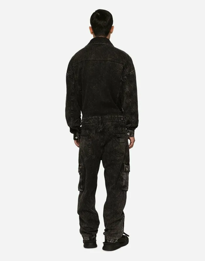 Dolce and Gabbana Denim Men Denim Jumpsuit Multicolor Dolce and Gabbana Denim Men Denim Jumpsuit Multicolor