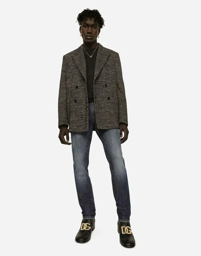 Dolce and Gabbana Denim Men Slim Fit Washed Stretch Jeans With Subtle Abrasions Multicolor Dolce and Gabbana Denim Men Slim Fit Washed Stretch Jeans With Subtle Abrasions Multicolor
