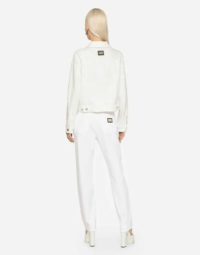 Dolce and Gabbana Denim Women Boyfriend Jeans With Rips White Dolce and Gabbana Denim Women Boyfriend Jeans With Rips White