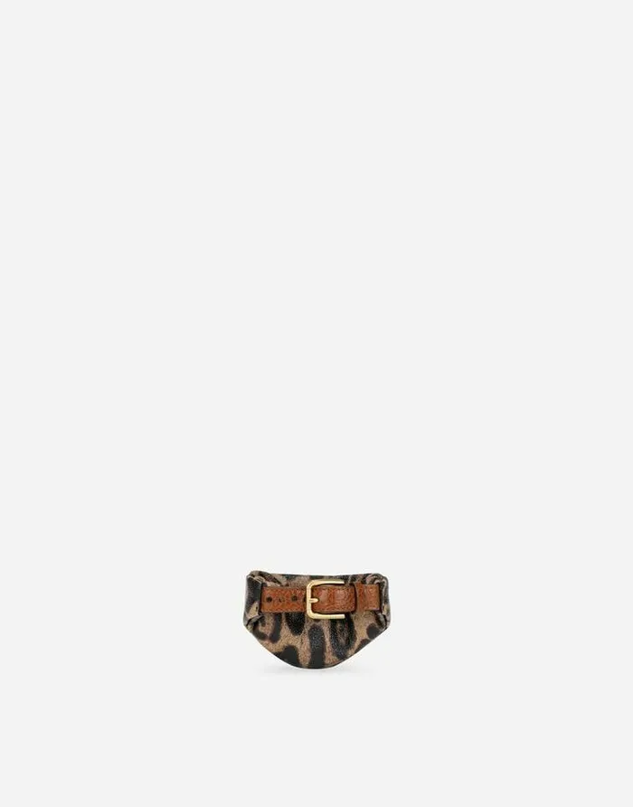 Dolce and Gabbana DGLeo Collection Women Leopardprint Crespo Toiletry Bag With Branded Plate Multicolor Dolce and Gabbana DGLeo Collection Women Leopardprint Crespo Toiletry Bag With Branded Plate Multicolor