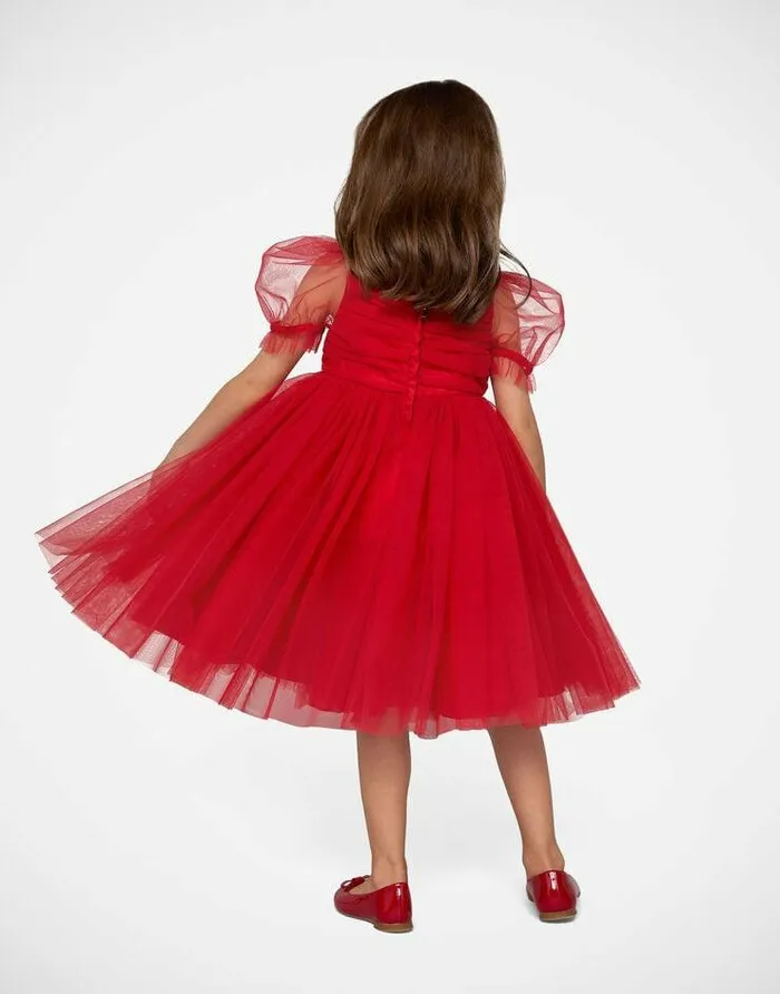 Dolce and Gabbana Dresses Children Long Tulle Dress Red Dolce and Gabbana Dresses Children Long Tulle Dress Red