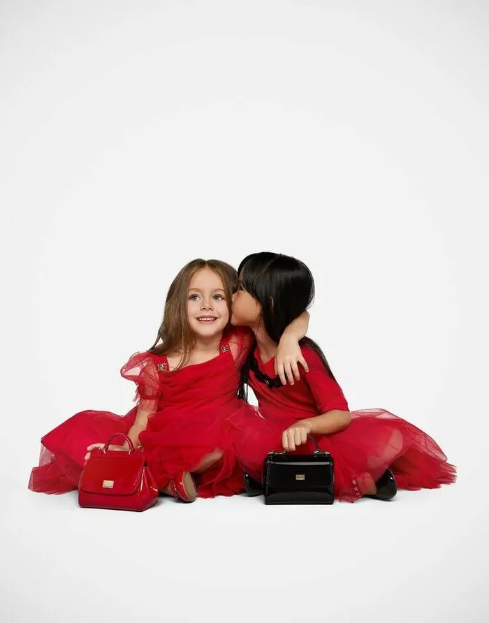 Dolce and Gabbana Dresses Children Long Tulle Dress Red Dolce and Gabbana Dresses Children Long Tulle Dress Red