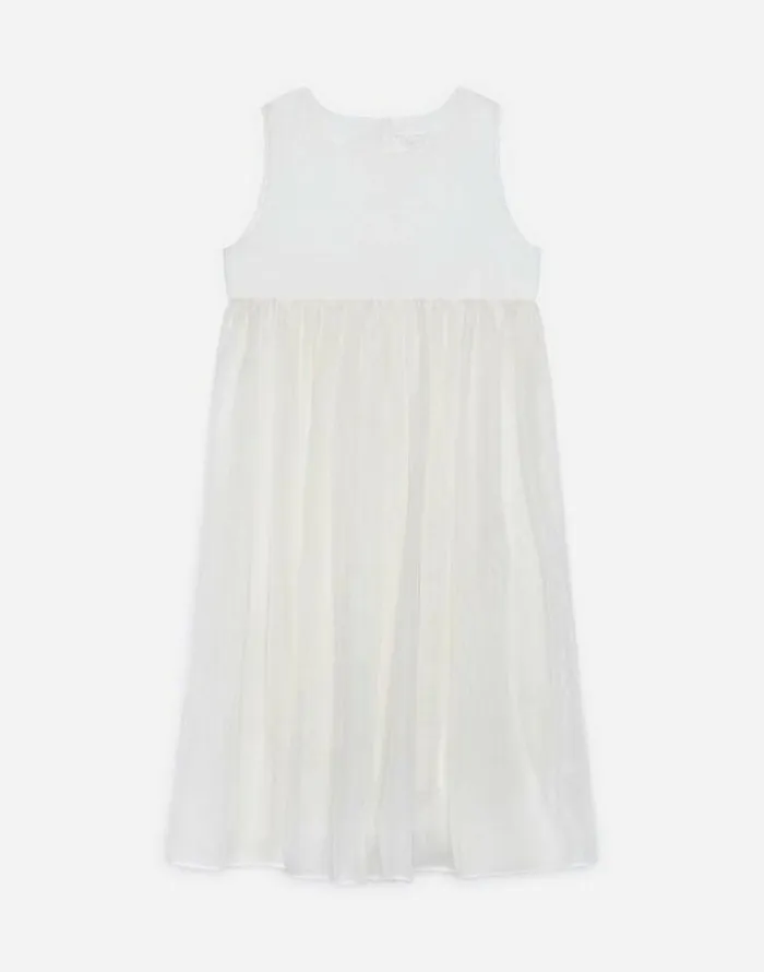 Dolce and Gabbana Dresses Children Silk Chiffon And Lace Dress White Dolce and Gabbana Dresses Children Silk Chiffon And Lace Dress White