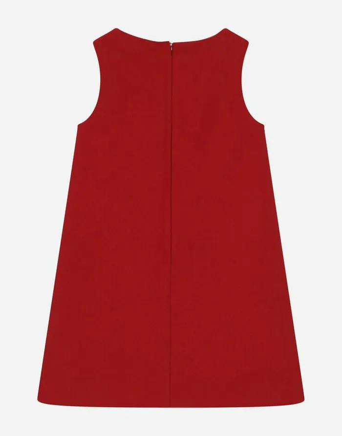 Dolce and Gabbana Dresses Children Sleeveless Dress With Patch Red Dolce and Gabbana Dresses Children Sleeveless Dress With Patch Red
