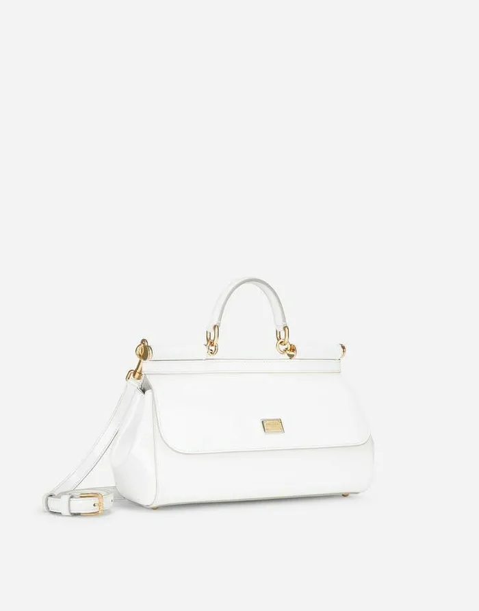 Dolce and Gabbana Handbags Women Elongated Sicily Handbag White Dolce and Gabbana Handbags Women Elongated Sicily Handbag White