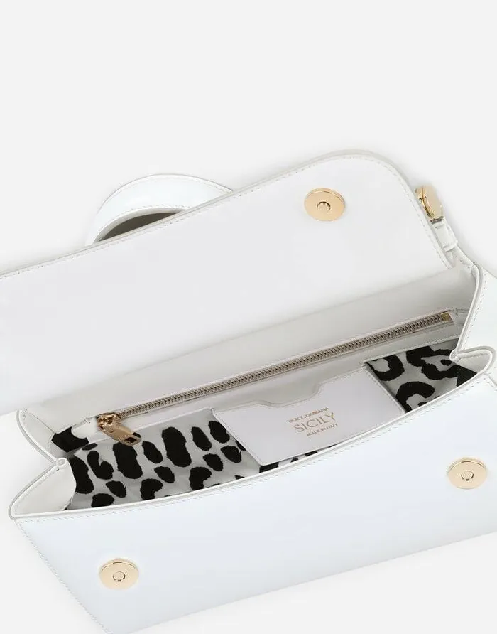 Dolce and Gabbana Handbags Women Elongated Sicily Handbag White Dolce and Gabbana Handbags Women Elongated Sicily Handbag White