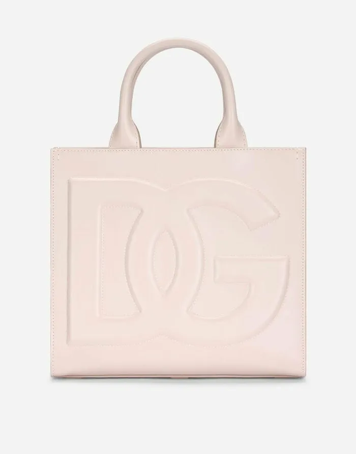 Dolce and Gabbana Handbags Women Small Calfskin DG Daily Shopper Pink