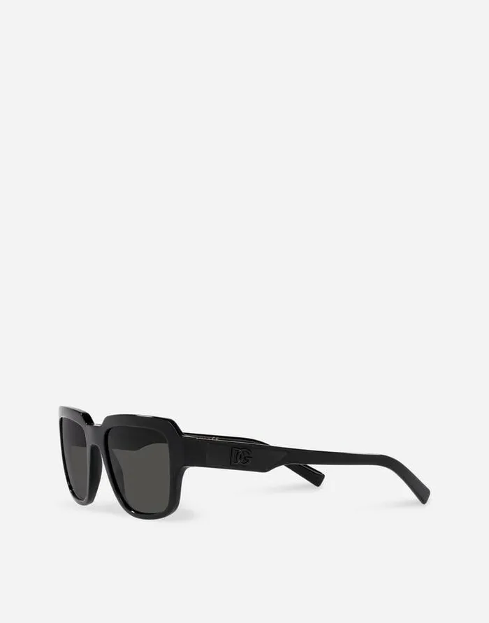 Dolce and Gabbana Icons Men DG Crossed Sunglasses Black