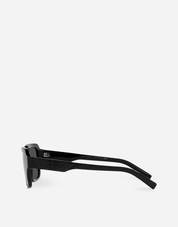 Dolce and Gabbana Icons Men DG Crossed Sunglasses Black