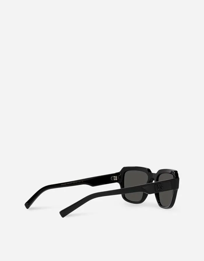 Dolce and Gabbana Icons Men DG Crossed Sunglasses Black