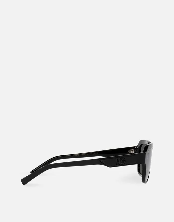 Dolce and Gabbana Icons Men DG Crossed Sunglasses Black
