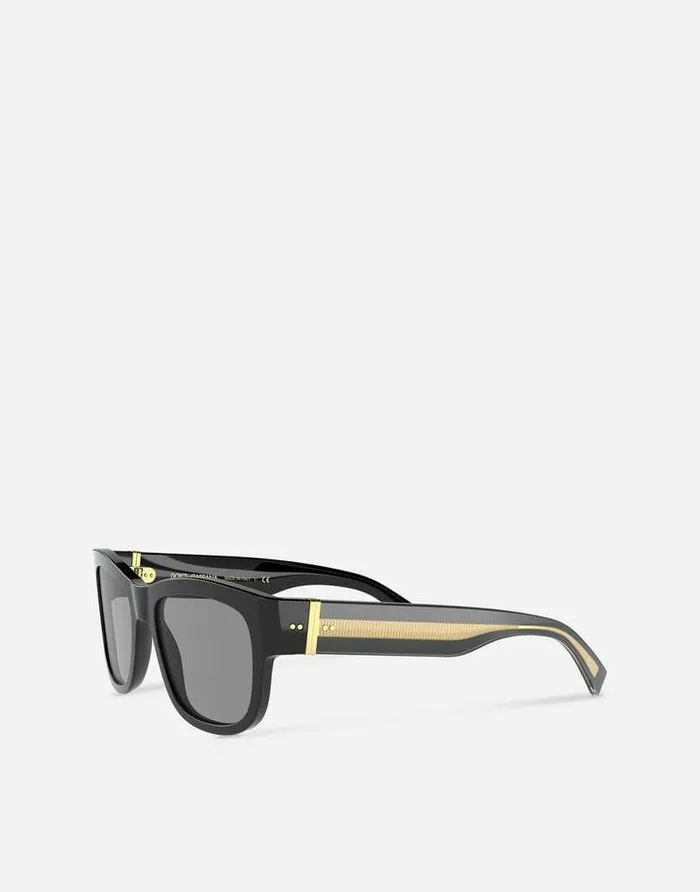 Dolce and Gabbana Icons Men Gros Grain Sunglasses Black