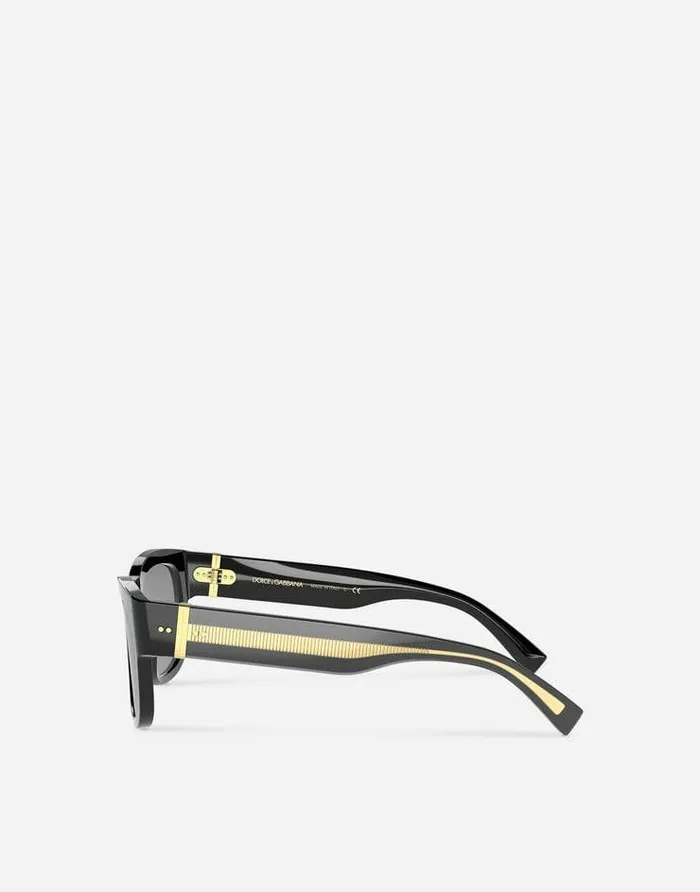 Dolce and Gabbana Icons Men Gros Grain Sunglasses Black