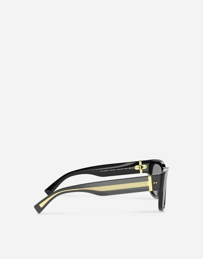 Dolce and Gabbana Icons Men Gros Grain Sunglasses Black
