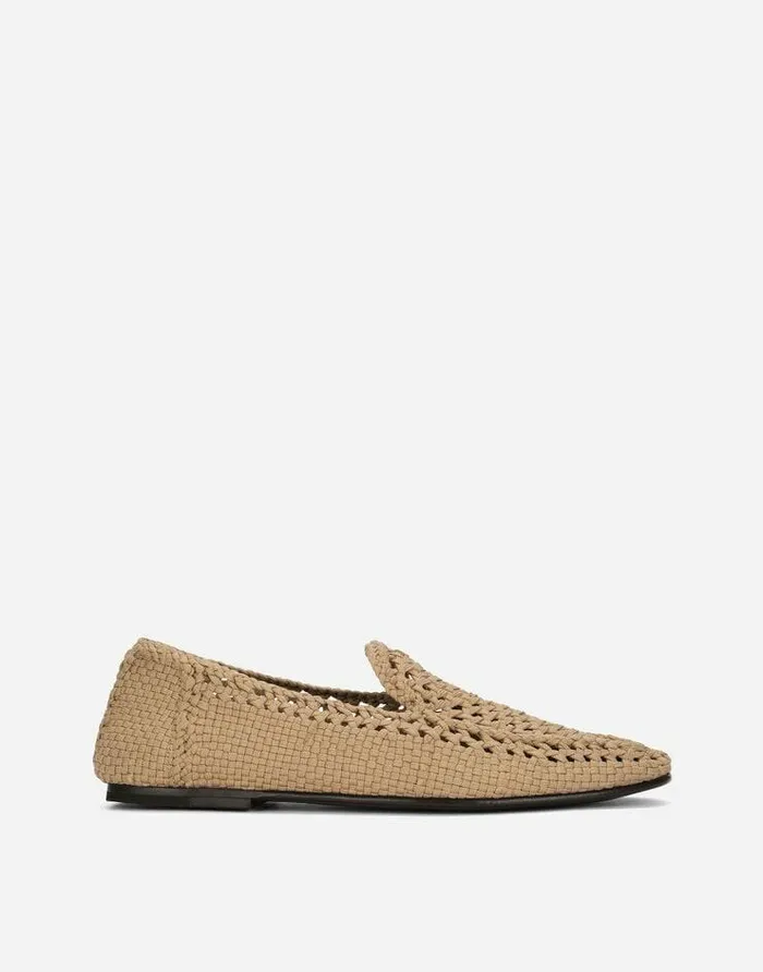 Dolce and Gabbana Loafers And Moccasins Men Crochet Slippers Brown