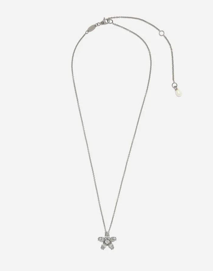 Dolce and Gabbana Necklaces Women Primavera Pendant In White Gold With Diamonds White Gold