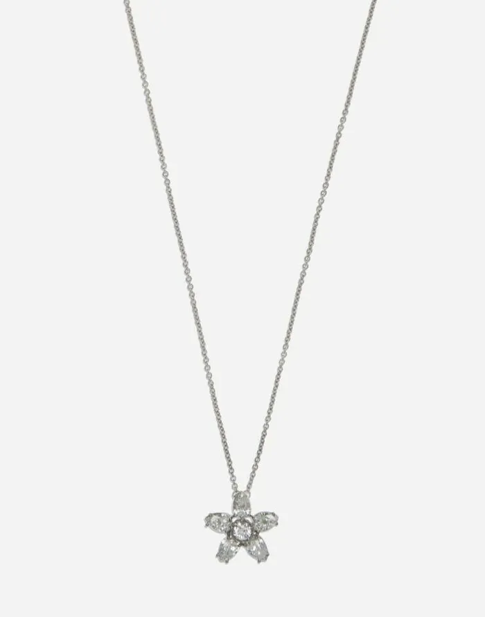 Dolce and Gabbana Necklaces Women Primavera Pendant In White Gold With Diamonds White Gold Dolce and Gabbana Necklaces Women Primavera Pendant In White Gold With Diamonds White Gold