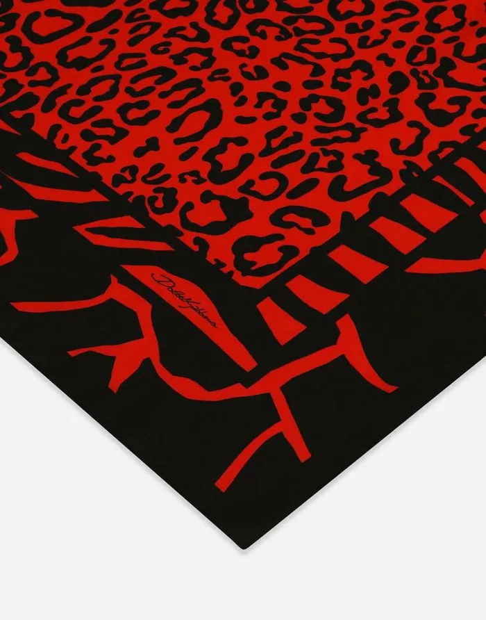 Dolce and Gabbana Scarves And Silks Women Leopardprint Twill Scarf 90 X 90 Multicolor Dolce and Gabbana Scarves And Silks Women Leopardprint Twill Scarf 90 X 90 Multicolor