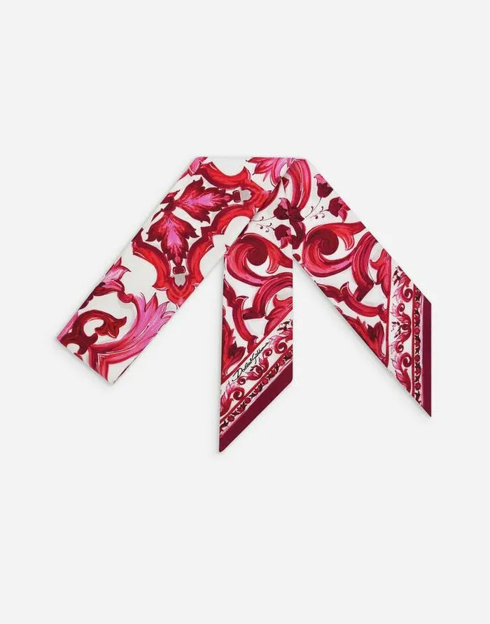 Dolce and Gabbana Scarves And Silks Women Majolicaprint Twill Headscarf 6 X 100 Multicolor Dolce and Gabbana Scarves And Silks Women Majolicaprint Twill Headscarf 6 X 100 Multicolor