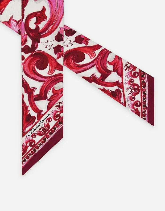 Dolce and Gabbana Scarves And Silks Women Majolicaprint Twill Headscarf 6 X 100 Multicolor Dolce and Gabbana Scarves And Silks Women Majolicaprint Twill Headscarf 6 X 100 Multicolor