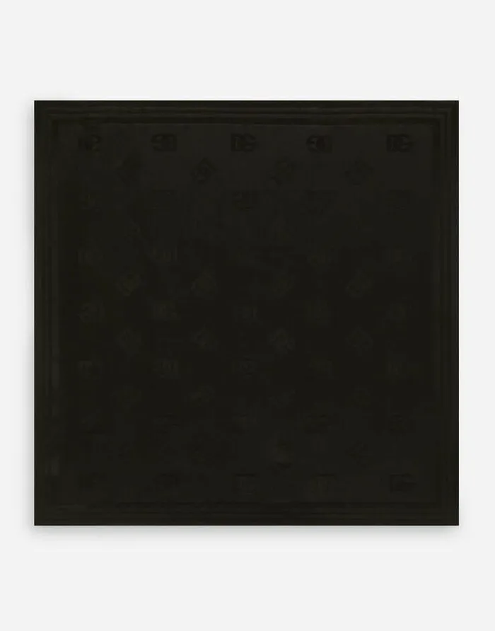 Dolce and Gabbana Scarves And Silks Women Twill Jacquard Scarf With DG Logo 70 X 70 Black Dolce and Gabbana Scarves And Silks Women Twill Jacquard Scarf With DG Logo 70 X 70 Black