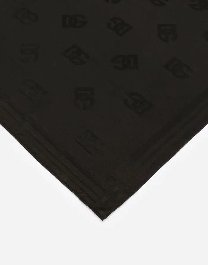 Dolce and Gabbana Scarves And Silks Women Twill Jacquard Scarf With DG Logo 70 X 70 Black Dolce and Gabbana Scarves And Silks Women Twill Jacquard Scarf With DG Logo 70 X 70 Black