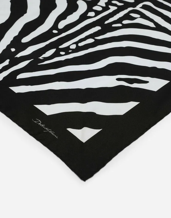 Dolce and Gabbana Scarves And Silks Women Zebraprint Twill Scarf 50 X 50 Multicolor Dolce and Gabbana Scarves And Silks Women Zebraprint Twill Scarf 50 X 50 Multicolor