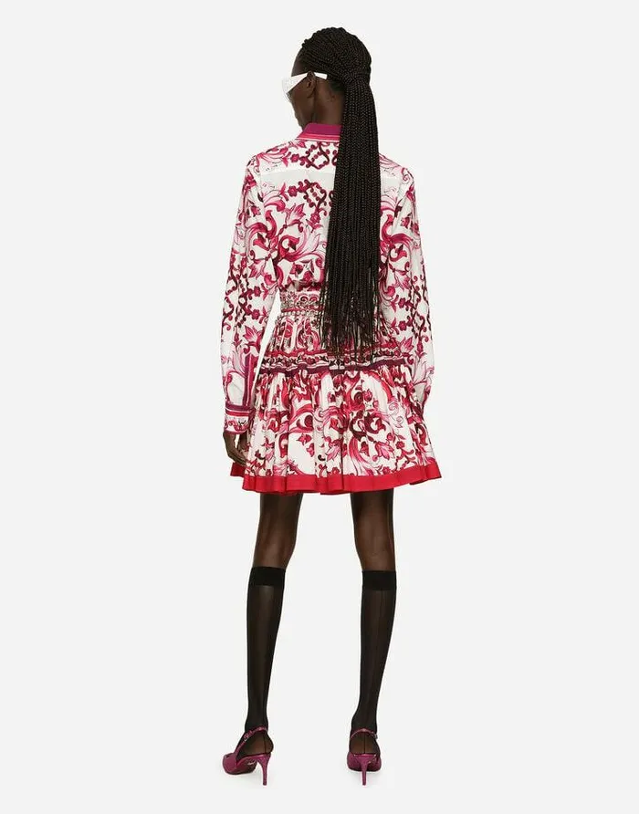 Dolce and Gabbana Shirts And Tops Women Majolicaprint Poplin Shirt Multicolor Dolce and Gabbana Shirts And Tops Women Majolicaprint Poplin Shirt Multicolor