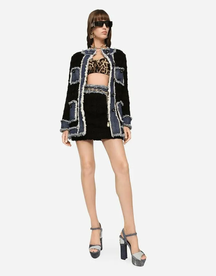 Dolce and Gabbana Shirts And Tops Women Short Bustier Top In Charmeuse With Leopard Print Multicolor Dolce and Gabbana Shirts And Tops Women Short Bustier Top In Charmeuse With Leopard Print Multicolor