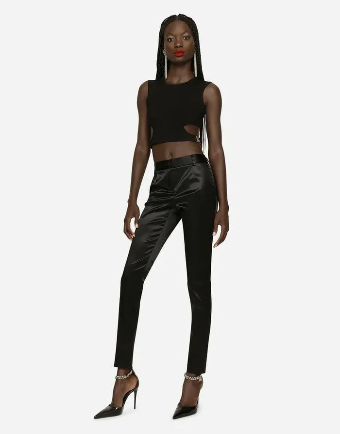 Dolce and Gabbana Shirts And Tops Women Viscose Top With Cutout Sides Black Dolce and Gabbana Shirts And Tops Women Viscose Top With Cutout Sides Black
