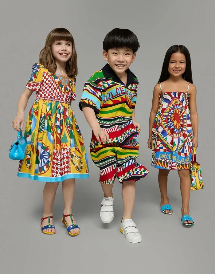 Dolce and Gabbana Shirts Children Shortsleeved Shirt With Carretto Print Multicolor Dolce and Gabbana Shirts Children Shortsleeved Shirt With Carretto Print Multicolor